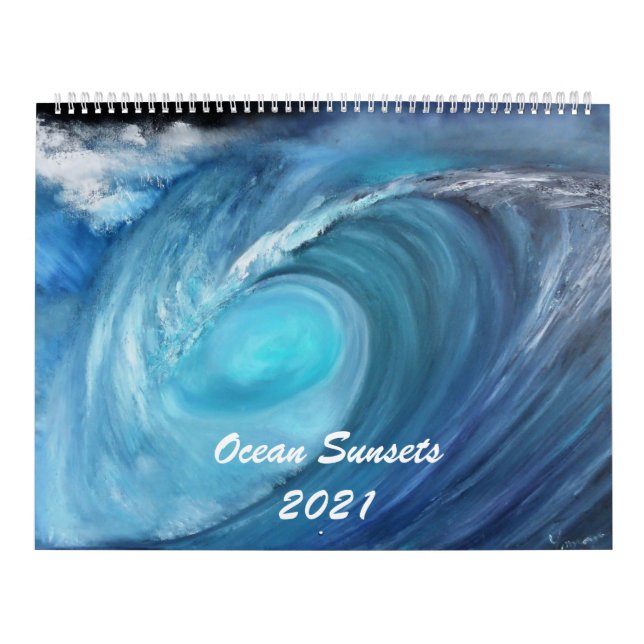 2021 Kalender der Sonnenuntergänge im Ozean (Titelbild)