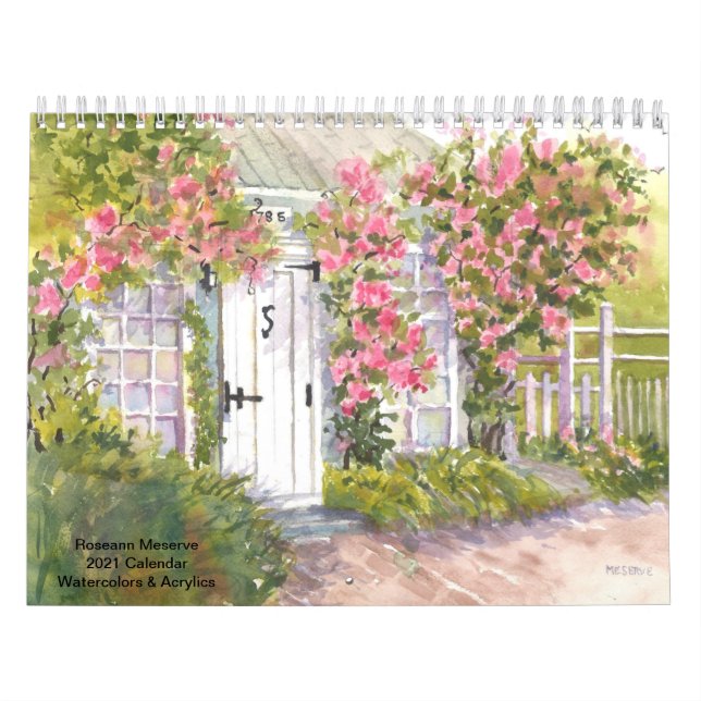 2021 Kalender Roseann Meserve Wasserfarbe/Acryl (Titelbild)