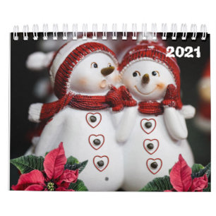 2021 Kalender Weihnachten Schneemann