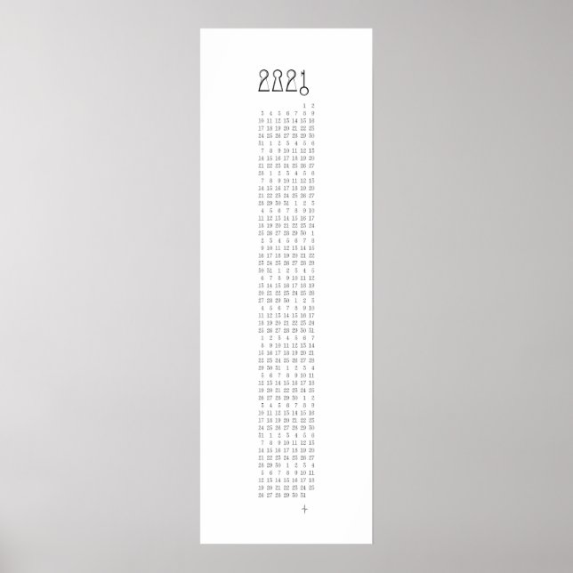 2021 Lock & Key Calendar - (Woche beginnt Sonntag) Poster (Vorne)