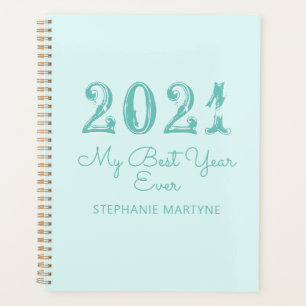 2021 Meilleure année jamais personnalisée Aqua