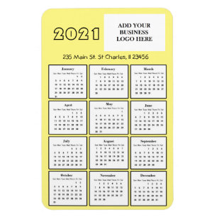 2021 Mini-Kalender Kühlschrank Geschäft Logo Magnet