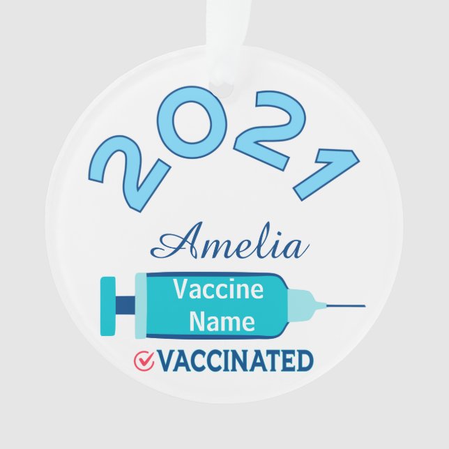 2021 Nom personnalisé Vaccin Noël (devant)