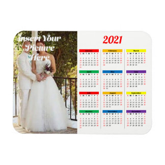 2021 Personalisiertes Foto Regenbogen Kalender Hor Magnet