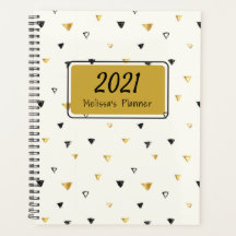 2021 Personalisiertes geometrisches Gold- und Schw