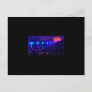 2021 Road Trip Travel Souvenir Camper Wandern Postkarte