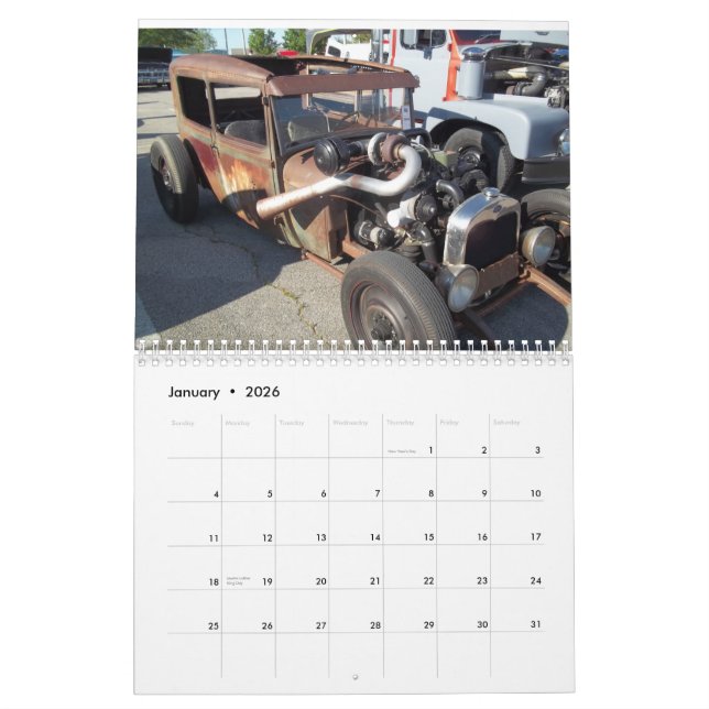 2021 Rust- und Lackruss-frisierte Auto-Rutenkalend Kalender (Jan 2026)