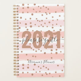 2021 Seien Sie vorsichtig Silvester Rose Gold Glit Planer