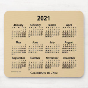 2021 Sepia Gray Calendar von Janz Mouse Pad Mousepad