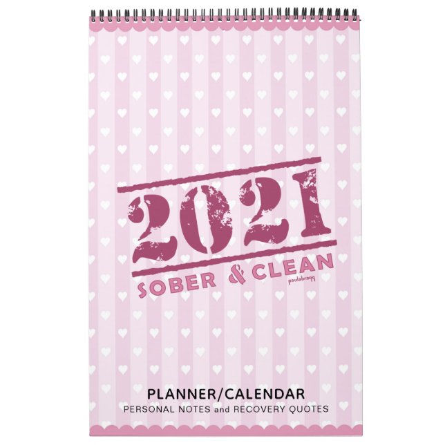 2021 Sober & Clean: Erholung Zitate Geschenkplaner Kalender (Titelbild)