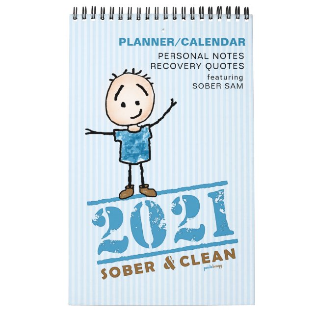 2021 Sober & Clean: Erholung Zitate Geschenkplaner Kalender (Titelbild)