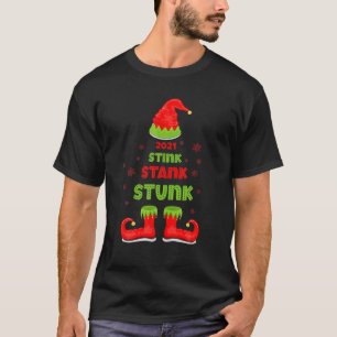 2021 Stink Stank Stunk Weihnachtself Funny T-Shirt