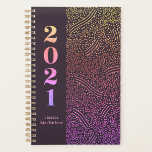 2021 Typografie Iridescent Holographic Confetti Planer