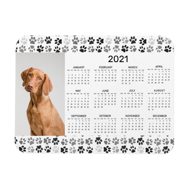 2021 Volljähriges Foto Dog Cat Pet Paws Magnet (Horizontal)