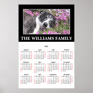 2021 Votre calendrier personnalisé Affiche de phot