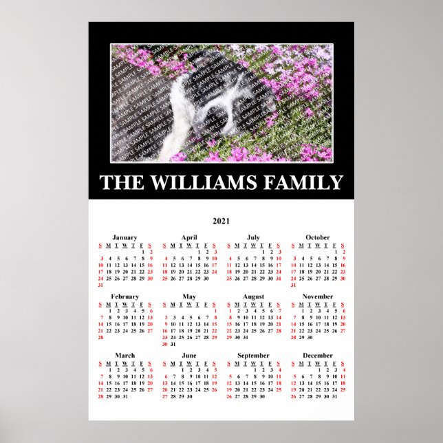 2021 Your Favorite Photo Custom Calendar Poster (Vorne)