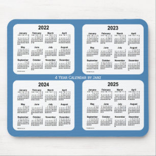 2022-2025 Steel Blue 4 Year Calendar by Janz Mousepad