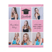 2022 Abschluss Hochrangiges Portrait-Collage Rosa