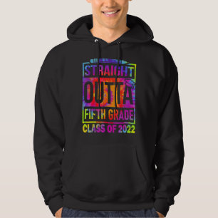 2022 Abschluss Tiedye Straight Outta 5. Hoodie