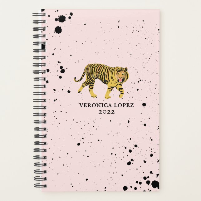 2022 Année Du Tiger Pink Paint Splatter (Devant)