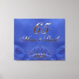 2022 Blue Saphire Hochzeit 65 Jahre Leinwanddruck