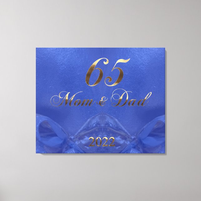 2022 Blue Saphire Hochzeit 65 Jahre Leinwanddruck (Vorderseite)