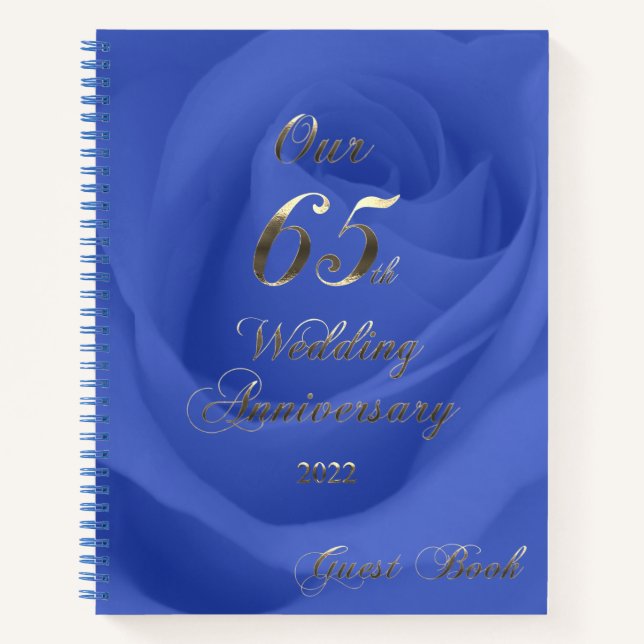 2022 Blue Saphire Hochzeit Unser 65-jähriges Beste Notizbuch (Vorderseite)