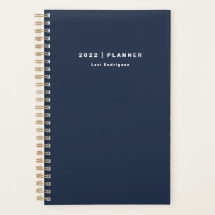 2022 Dunkle Marine Blue Weekly Monthly Planer