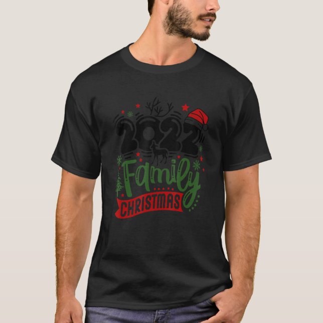 2022 Family Christmas, Squad Santa Elf Funny T-Shirt (Vorderseite)