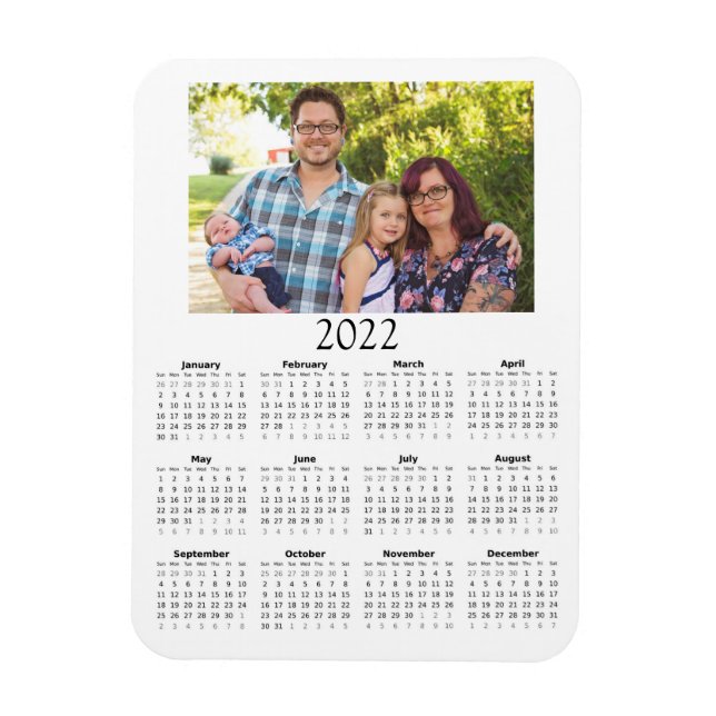 2022 Foto-Kalender Mini Magnet (Vertikal)