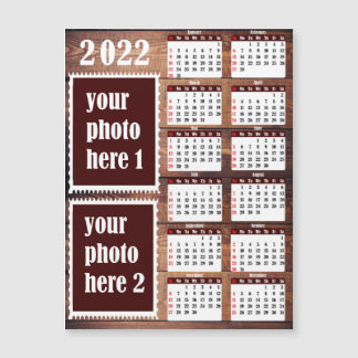 2022 Foto Personalisierter Kalender Kühlschrankmag Magnetkarte