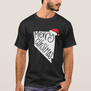 2022 Frohe Weihnachten Nevada Staat Karte Weihnach T-Shirt
