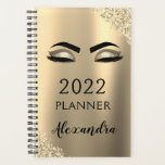 2022 Gold Glitzer Sparkle Eyelashes Monogramm Planer<br><div class="desc">2022 Gold Eyelashes Sparkle Glitzer Monogram Name and Initial Spiral Notebook. Das macht den perfekten 16 Geburtstag,  Hochzeit,  Brautparty,  Jubiläum,  Babydusche oder Junggeselinnen-Abschied Geschenk für jemanden,  der Lieben glamourösen Luxus und schicke Stile.</div>