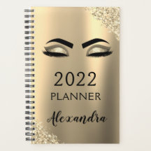 2022 Gold Glitzer Sparkle Eyelashes Monogramm