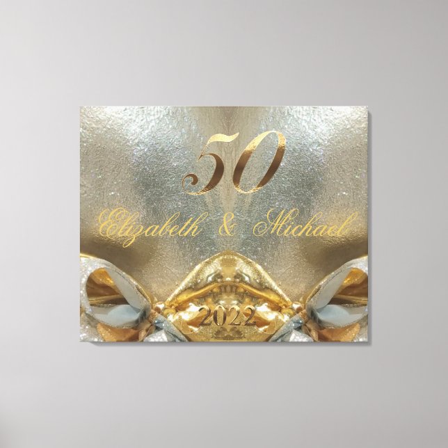 2022 Goldene Hochzeit 50. Hochzeitstag Leinwanddruck (Vorderseite)