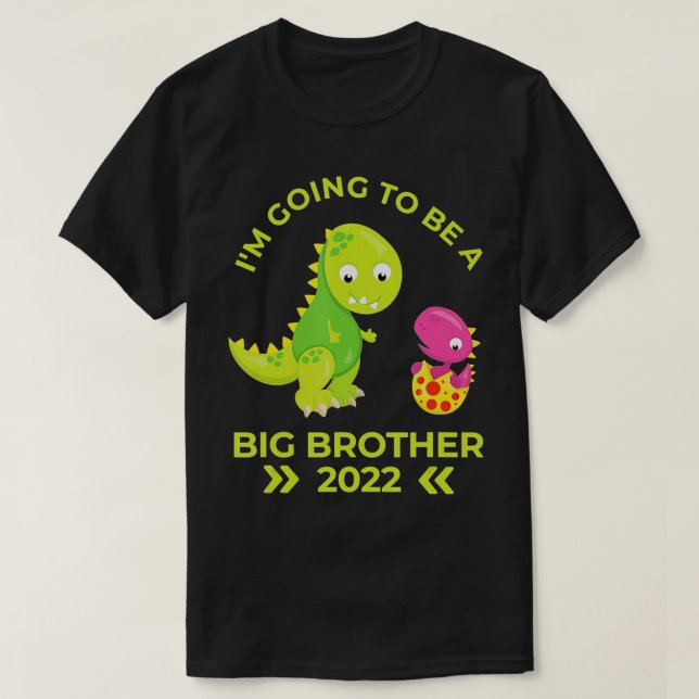 2022 Großer Bruder Little Sister Dinosaurs  T-Shirt (Design vorne)