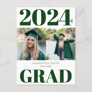 2022 Grüne moderne einfache Typografie 2 Foto-Absc Ankündigungspostkarte