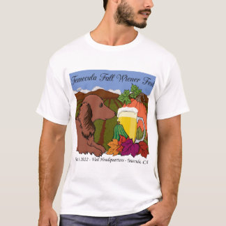2022 Herbst-Dackel Herbst Fest T - Shirt auf Weiß