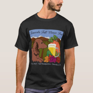 2022 Herbst-Dackel Temecula Fest T - Shirt auf Dun