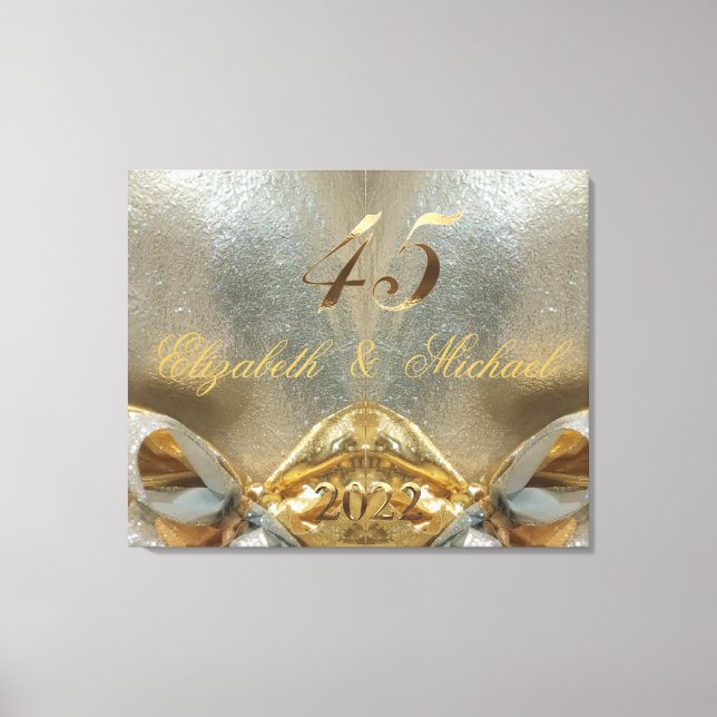 2022 Hochzeit 45. Hochzeit Leinwanddruck (Vorderseite)