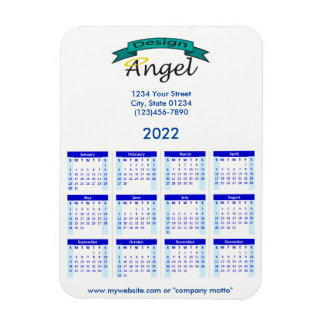 2022 Ihr Blue Calendar für Ihre Logos Magnet