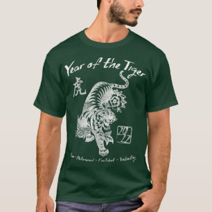 2022 Jahr des neuen chinesisch-tigerischen Zodiaks T-Shirt