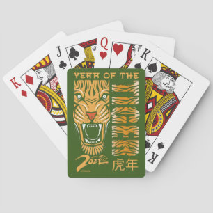 2022 JAHR DES TIGER Chinesisches Neujahrsgeschenk Spielkarten