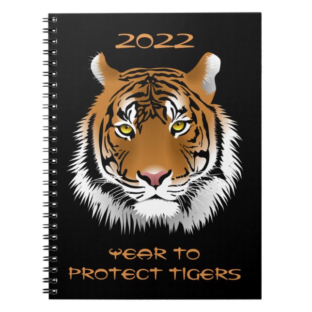 2022 Jahr zum Schutz der Tiger Notizblock (Vorderseite)