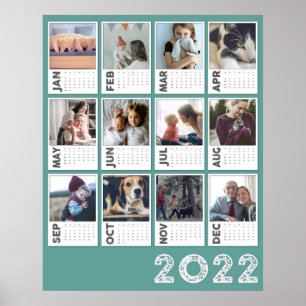 2022 Jahreskalender Moderner Fotocollage Poster