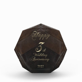 2022 Leather Wedding Happy 3. Jubiläum Fotoblock