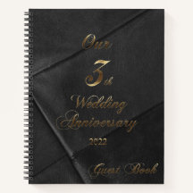 2022 Leather Wedding Unser 3-jähriges Gästebuch
