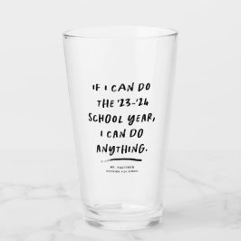 2022 Lehrer im Schuljahr lustig personalisiert Glas