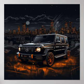 2022 Mercedes AMG G63 G-Klasse G-Wagon Luxury SUV Poster
