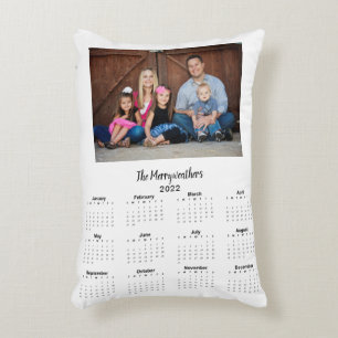 2022 Moderner Familienname Foto-Kalender Dekokissen